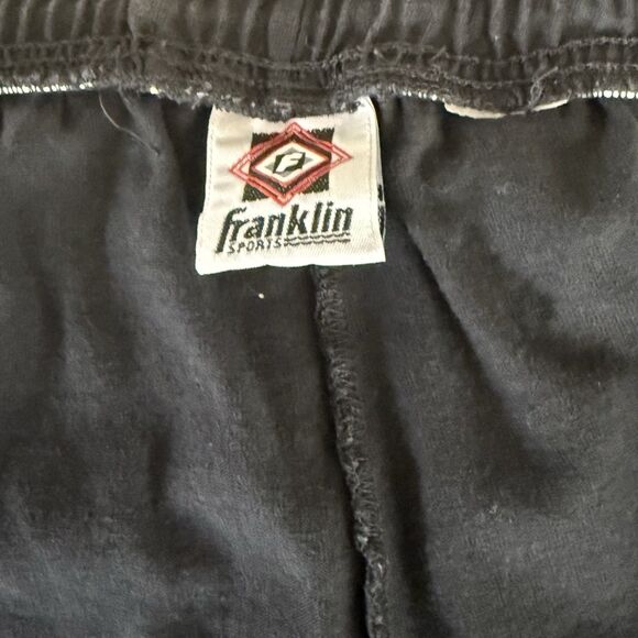 Vintage Franklin‎ Sport Track Pant Sweatpants Black W/ Stripe Baggy Y2k Wide - Picture 5 of 11